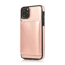 Load image into Gallery viewer, Leather Wallet Case For iPhone 11 Pro Max XS Max XR X 8 7 6S 6Plus 5 5S With Stand Card Pocket Case Cover Shockproof Texture PU Leather Wallet Cover
