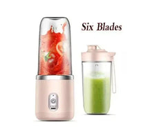 Load image into Gallery viewer, Portable Electric Blender Bottle – 6-Blade Smoothie Maker USB