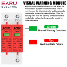 Load image into Gallery viewer, 2P DC SPD Surge Protective Device 500V 800V 1000V 20KA 30KA 40KA 60KA Voltage Protector Solar PV Photovoltaic Lightning Arrester