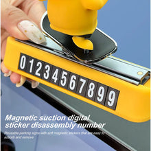 Load image into Gallery viewer, New Dashboard Car Decorations Skateboard Bear Magnetic Parking Number Plate Creative Car Cartoon Interior Interior Accessories