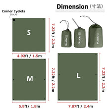 Load image into Gallery viewer, Waterproof Camping Tarp โ Multi-Purpose Rain Fly, Ground Cloth & Sunshade for Outdoor Adventures