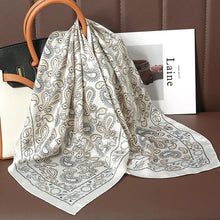 Load image into Gallery viewer, Luxury Satin Silk Square Scarf – Shawl, Hijab & Fashion Wrap 2023