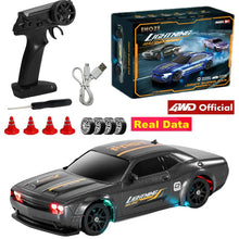 Load image into Gallery viewer, 4WD RC Drift Racing Car - 1/43 Mini High-Speed Electric Car with Gyroscope, Realistic Lights, Remote Control Toy for Kids & Adults