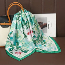 Load image into Gallery viewer, Luxury Satin Silk Square Scarf – Shawl, Hijab & Fashion Wrap 2023