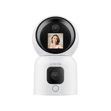 Load image into Gallery viewer, ZOSI 360° Smart Home Security Camera PTZ Auto Tracking Baby Monitor AI Panoramic HD Night Vision Indoor WiFi Surveillance Camera