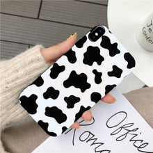 Load image into Gallery viewer, Slim Fit Lightweight Black White Print Silicone Case For iPhone 11 Pro 7 8 Plus X XR XS Max iphone 11 Cell Phone Case Cover White Black Pattern Print Silicone Unisex Case