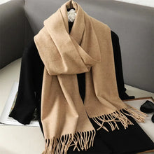 Load image into Gallery viewer, 62-Color Winter Cashmere Scarf – Warm Tassel Pashmina Wrap for Women