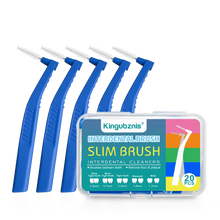 Load image into Gallery viewer, Kingubznis 20pcs Interdental Brush For Dental Orthodontics Clean Between Teeth Cleaning Tools Soft Mini Brush With Dust Cover