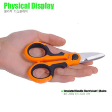 将图片加载到图库查看器,Fishing Scissors Stainless Steel Precision Fishing Line Cutter Non-slip Handle Protective Sleeve Woven Fishing Line Scissors