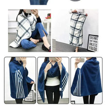 Load image into Gallery viewer, Double-Layer Tartan Plaid Blanket Scarf β Warm Winter Shawl for Women