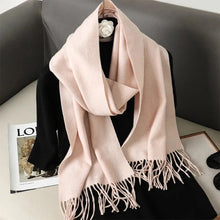 Load image into Gallery viewer, 62-Color Winter Cashmere Scarf – Warm Tassel Pashmina Wrap for Women