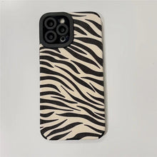 将图片加载到图库查看器,Luxury Zebra Pattern PU Leather Phone Case for iPhone 7 8 Plus X XR XS 11 12 13 14 Pro Max Soft Silicon Cover Girl Black White Zebra Print Phone Cover Black Soft Leather Black White Case For iPhone