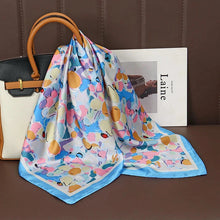 Load image into Gallery viewer, Luxury Satin Silk Square Scarf – Shawl, Hijab & Fashion Wrap 2023
