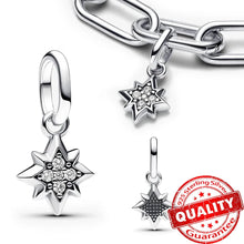 Load image into Gallery viewer, Sparkling Star Mini Dangle Charm - 925 Sterling Silver Green Heart Charm for Me Bracelet, Zircon & Crystal Accent, Customizable Girl Party Jewelry