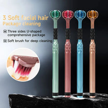 Load image into Gallery viewer, 3-Sided Toothbrush for Adults - Soft Bristles, Tongue Cleaner, 2-Pack