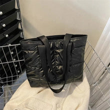 Load image into Gallery viewer, Quilted Cotton Tote Bag – Large Capacity Fashion Ladies Handbag