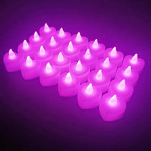 将图片加载到图库查看器,24PCS LED Flameless Tea Light Candles – Red Shells, Battery-Operated, Romantic Décor for Weddings, Parties, and Valentine's Day