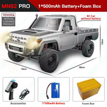 将图片加载到图库查看器,ZWN 1:12 Full Scale RC CAR MN82 Upgraded MN82 PRO Controllable Headlights 2.4G 4WD Off-Road Car Pick Up Truck Toy for Kids Gifts