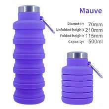 Load image into Gallery viewer, Collapsible Silicone Water Bottle - BPA-Free, Portable & Reusable for Outdoor Adventures