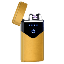 将图片加载到图库查看器,Modern Dual Arc USB Electric Touch Lighter LED ScreenTouch Fire Plasma Arc Lighter Windproof Metal Novelty Lighter Mens Gift In Elegant Gentlemen MEtal Lighter Style