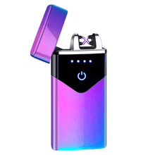 将图片加载到图库查看器,Modern Dual Arc USB Electric Touch Lighter LED ScreenTouch Fire Plasma Arc Lighter Windproof Metal Novelty Lighter Mens Gift In Elegant Gentlemen MEtal Lighter Style