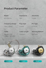 Load image into Gallery viewer, KZ EDX pro In-ear type Earphones Stereo DJ Hi-Fi Bass HIFI Microphone Earplugs Cable speakers reduce noise and detachable cables