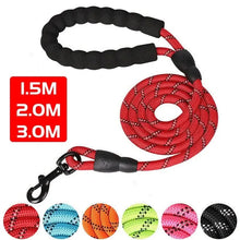 将图片加载到图库查看器,Reflective Dog Leash – Heavy Duty Traction Rope with Padded Handle for Strong Dogs