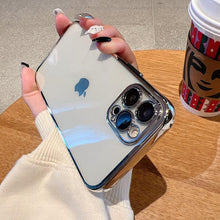 Load image into Gallery viewer, Luxury Square Transparent Case For iPhone 11 Pro Max Mini XR X XS Max 8 7 Plus Silicone Cover Protection Non-Yellowing Shockproof Phone Case for iPhone Elegant Transaprent Design For Iphone