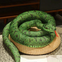 Load image into Gallery viewer, Artificial Python Plush Toy – Long Snake Soft Plush Home Decor