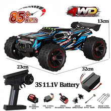 Load image into Gallery viewer, 9522PRO 1:16 RC Car - 85KM/H Brushless 4WD Off-Road Drift Racing Truck with LED Lights, Professional High-Speed Remote Control Car