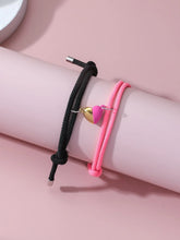 Load image into Gallery viewer, 2 Pice Color Black White Hand Rope Love Magnetic Couple Good Friend Good Brother Party Student Travel Fashion Elegant Silver Mul