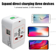 Load image into Gallery viewer, All-in-One International Plug Adapter β Universal Travel Power Converter with 2 USB & Type-C Ports (AU/US/UK/EU)