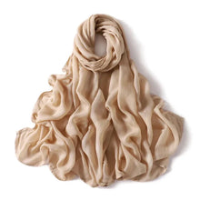 Load image into Gallery viewer, Women’s Large Cotton Rayon Hijab Scarf – 180x95cm Plain Wrap & Shawl