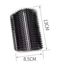 Load image into Gallery viewer, Cat Corner Brush Comb Massager with Catnip β Self-Grooming Wall Arch Scratcher & Hair Removal Tool for Cats