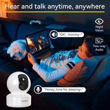 Load image into Gallery viewer, BoyKeep 3MP 5G/2.4GHz WiFi Indoor Home Security IP Smart Baby Monitor Camera Automatic Tracking 24/7 Video Surveillance Camera
