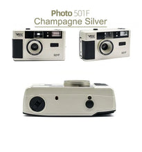 Load image into Gallery viewer, Vibe Vintage Retro 501F 35mm Reusable Non-Disposable Film Camera Black/Red/Champagne Silver/Pink