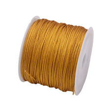 Load image into Gallery viewer, 50 Yards 0.8mm Braided Nylon Cord – Durable Satin String for Jewelry Making, Beading, Macrame, Chinese Knot & DIY Crafts