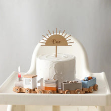 Load image into Gallery viewer, Wooden Train Birthday Toy Montessori Baby Learning