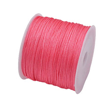 Load image into Gallery viewer, 50 Yards 0.8mm Braided Nylon Cord – Durable Satin String for Jewelry Making, Beading, Macrame, Chinese Knot & DIY Crafts