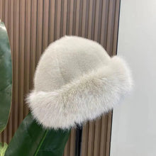 Load image into Gallery viewer, New Fluffy Fur Women's Winter Hat Winter Snow Ski Cap Female Faux Fur Thick Warm Windproof Hat Russian Hat Mink Fisherman's Hat