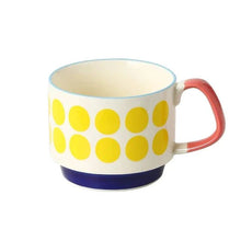 Load image into Gallery viewer, Japanese Flower Coffee Mug Set – Retro Ceramic Cup