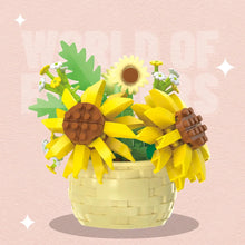 Load image into Gallery viewer, DIY Potted Plant Building Blocks Set - Rose Sunflower Succulents Bonsai Tree Romantic Garden Kids Model Bricks Toy Kit