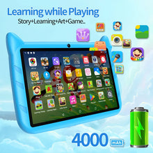 Load image into Gallery viewer, BDF 7 Inch Kid Tablet Android 13, 4GB RAM 64GB ROM,1TB Expand,5G WiFi,4000MAH Battery,Dual Camera, Children's Gift Kids Software