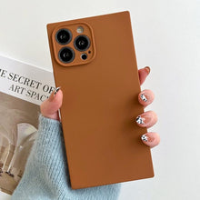 将图片加载到图库查看器,Fashion Candy Color Square Soft Silicone Phone Case For iPhone 13 11 12 Pro Max Bumper Shockproof Cover Square Silicone Camera Case Ultra Thin Lightweight Silky Soft Case Compatible with iPhone