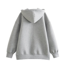 Load image into Gallery viewer, Women’s Oversized Zip-Up Hoodie – Thick Space Cotton Streetwear Hooded Jacket for Spring & Autumn Casual Style