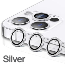 将图片加载到图库查看器,Full Cover Frame Glass Camera Lens Protector For iPhone 14 Plus Lens Glass For iPhone 11 12 13 Pro Max Mini Premium Tempered Glass Film Aluminum Alloy Lens Ring Cover Camera Protector
