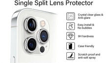 Load image into Gallery viewer, Diamond Camera Case For iPhone 14 13 Pro Max 12 Pro Max Camera Lens Protector Cover For iPhone11 Pro 12Pro Tempered Glass HD Clear Tempered Glass Camera Protector