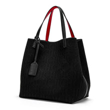 Load image into Gallery viewer, CHCH Large Capacity Black Knitted Tote Bag β Simple Shopping Handbag