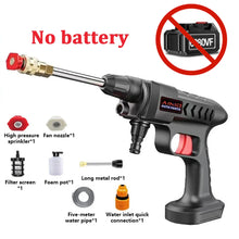 Load image into Gallery viewer, 60BAR Wireless High Pressure Car Wash Water Gun Car Washer Self Priming Sustain 300W For Auto Home Garden Cleaning Car Washing