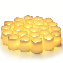 将图片加载到图库查看器,24PCS LED Flameless Tea Light Candles – Red Shells, Battery-Operated, Romantic Décor for Weddings, Parties, and Valentine's Day